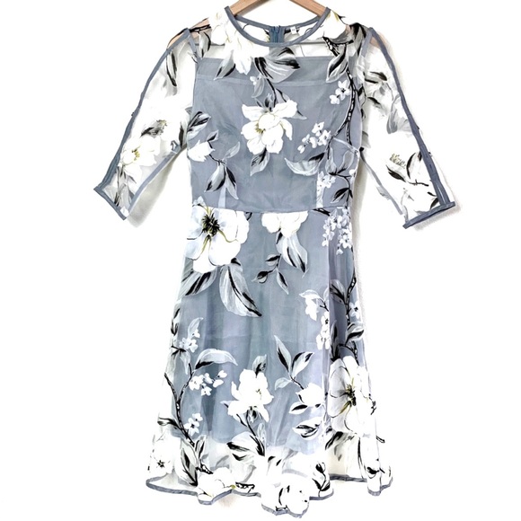 Dresses & Skirts - Grey & White Floral Dress